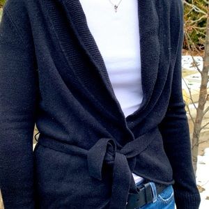BCBG MAXAZRIA black wrap cardigan